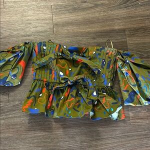Anthropologie Multicolor Off-Shoulder Blouse